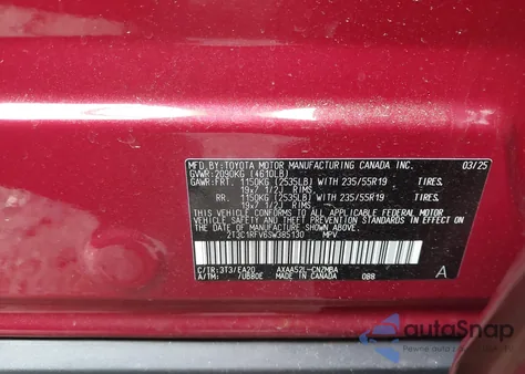 2025 Toyota Rav4 Xle Premium из США, поврежденный, VIN 2T3C1RFV6SW385130